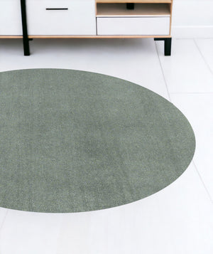 Homeroots 8' Round  Polyester Slate Area Rug  Polyester 349783