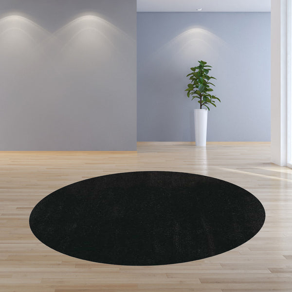 Homeroots 8' Espresso Brown Round Indoor Shag Rug  Polyester 349784
