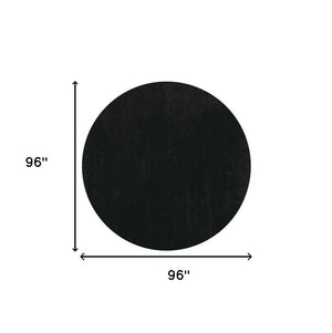 Homeroots 8' Espresso Brown Round Indoor Shag Rug  Polyester 349784