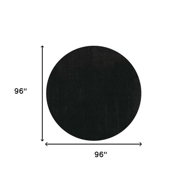 Homeroots 8' Espresso Brown Round Indoor Shag Rug  Polyester 349784