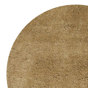 Homeroots 8' Round  Polyester Gold Area Rug  Polyester 349785