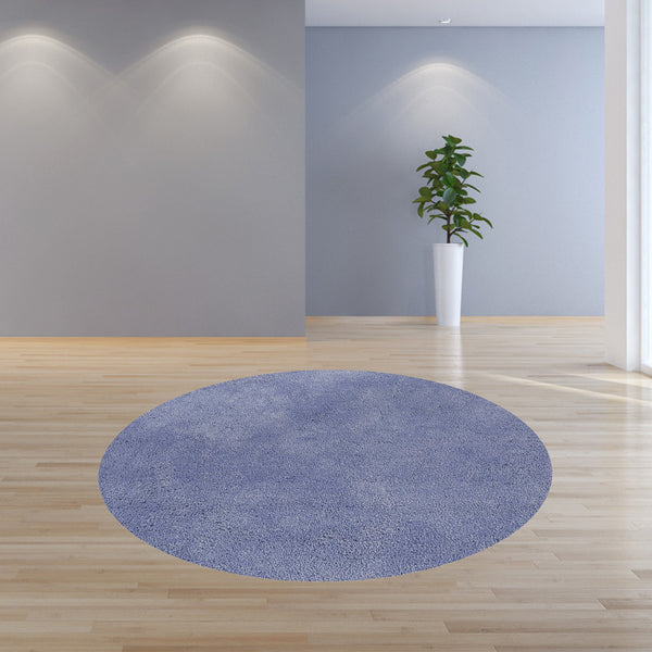 Homeroots 8' Round  Polyester Purple Area Rug  Polyester 349787
