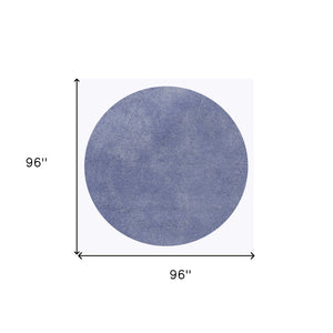 Homeroots 8' Round  Polyester Purple Area Rug  Polyester 349787