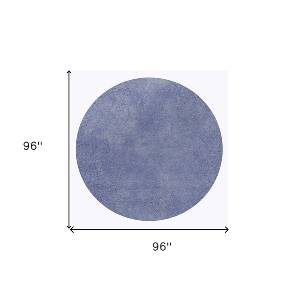 Homeroots 8' Round  Polyester Purple Area Rug  Polyester 349787