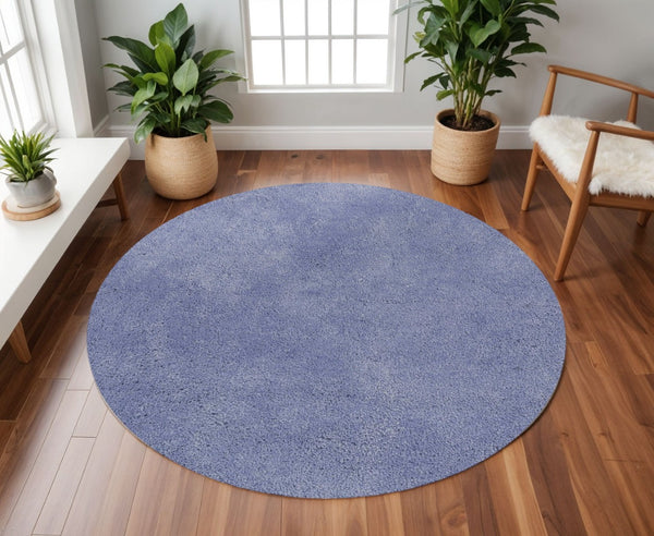 HomeRoots 8' Hand-Woven Purple Round Rug - Artisan Crafted, Durable, Stylish, and Perfect for Cozy Living Spaces 8' Round 349787