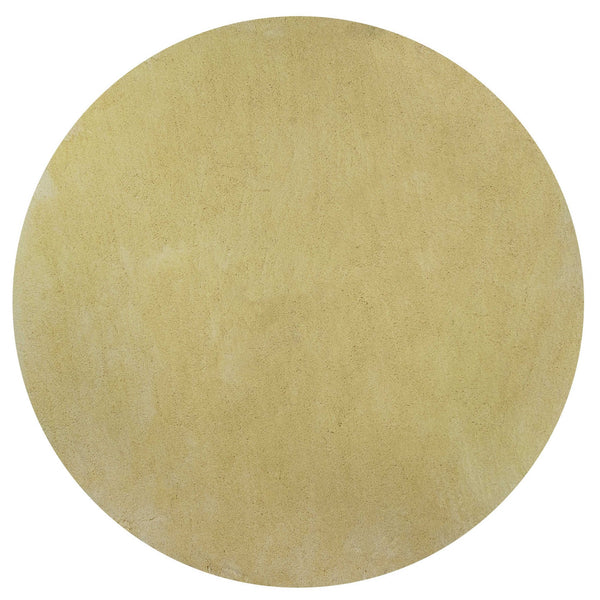 Homeroots 8' Canary Yellow Round Indoor Shag Rug  Polyester 349788