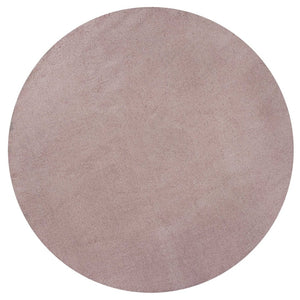 HomeRoots 8' Hand-Woven Pink Round Rug - Artisanal Charm, Soft Polyester, Durable & Stylish for Any Space 8' Round 349789