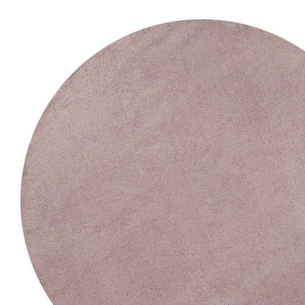 HomeRoots 8' Hand-Woven Pink Round Rug - Artisanal Charm, Soft Polyester, Durable & Stylish for Any Space 8' Round 349789