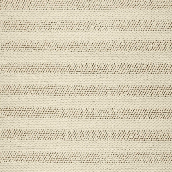 HomeRoots 5' Hand-Woven Ivory and White New Zealand Lambs Wool Area Rug for Stylish Home Décor and Comfort 5' X 7' 349791