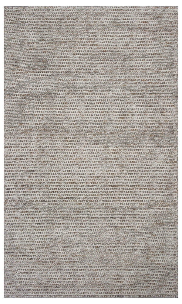 Homeroots 5' X 7'  Natural Wool Boucle Berber Style Area Rug  Wool 349792