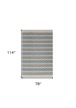 Homeroots 6' X 9'  Uv Treated Polypropylene Ivory Or Spa Area Rug  Polypropylene 349803