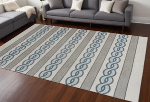 Homeroots 6' X 9'  Uv Treated Polypropylene Ivory Or Spa Area Rug  Polypropylene 349803