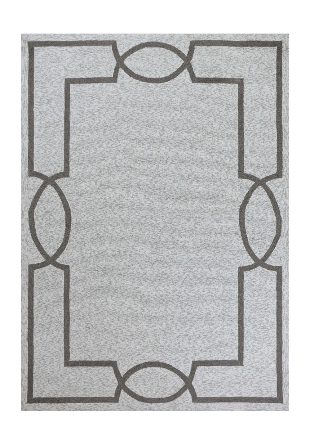 HomeRoots 6' Ivory and Gray Geometric Hand-Hooked Area Rug - Artisan Crafted Comfort for Modern Spaces 6' X 9' 349807