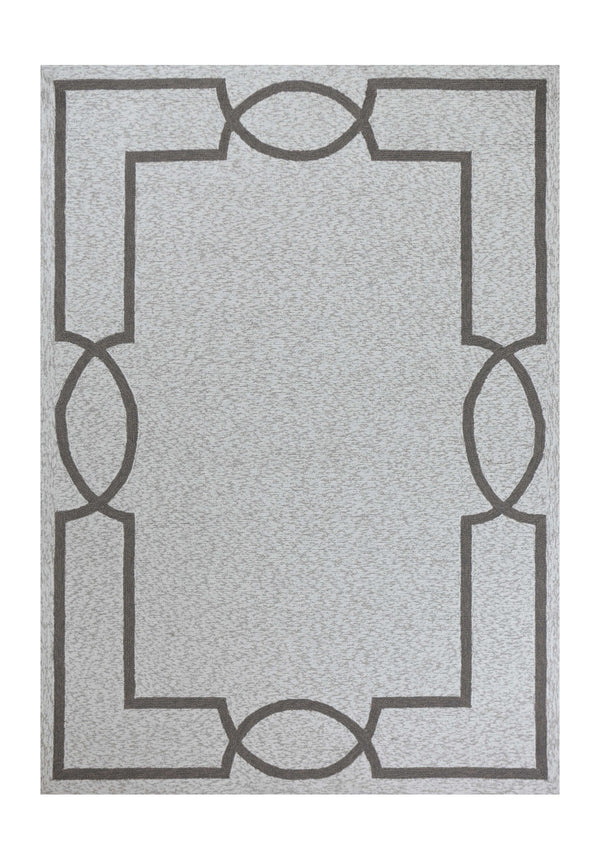 Homeroots 6' X 9' Ivory And Gray Hand Hooked Area Rug  Polypropylene 349807