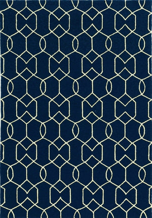 HomeRoots 7' Blue Moroccan Area Rug – Timeless Style for Indoor & Outdoor Spaces, Durable & Easy to Clean 7' X 10' Rectangle 349810