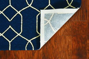 HomeRoots 7' Blue Moroccan Area Rug – Timeless Style for Indoor & Outdoor Spaces, Durable & Easy to Clean 7' X 10' Rectangle 349810