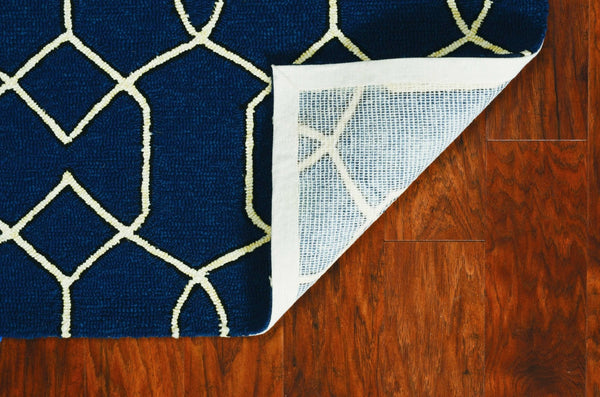 HomeRoots 7' Blue Moroccan Area Rug – Timeless Style for Indoor & Outdoor Spaces, Durable & Easy to Clean 7' X 10' Rectangle 349810