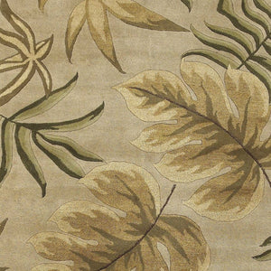 HomeRoots 5' Hand-Tufted Wool Area Rug with Botanical Leaves Design - Soft, Durable, and Timeless Home Accent 5' X 8' 349812