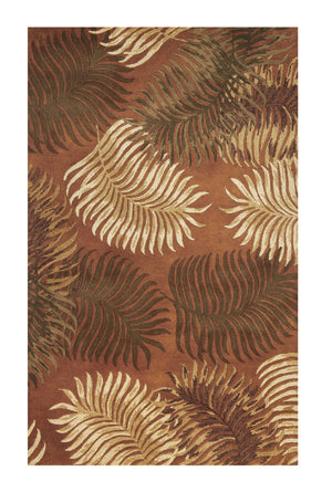 Homeroots 5' X 8'  Wool Rust Area Rug  Wool 349817