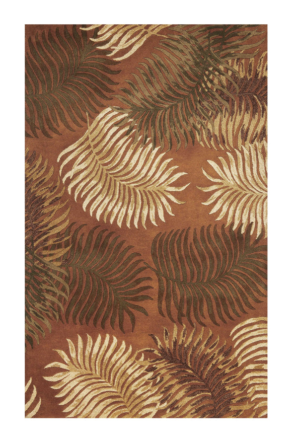 Homeroots 5' X 8'  Wool Rust Area Rug  Wool 349817