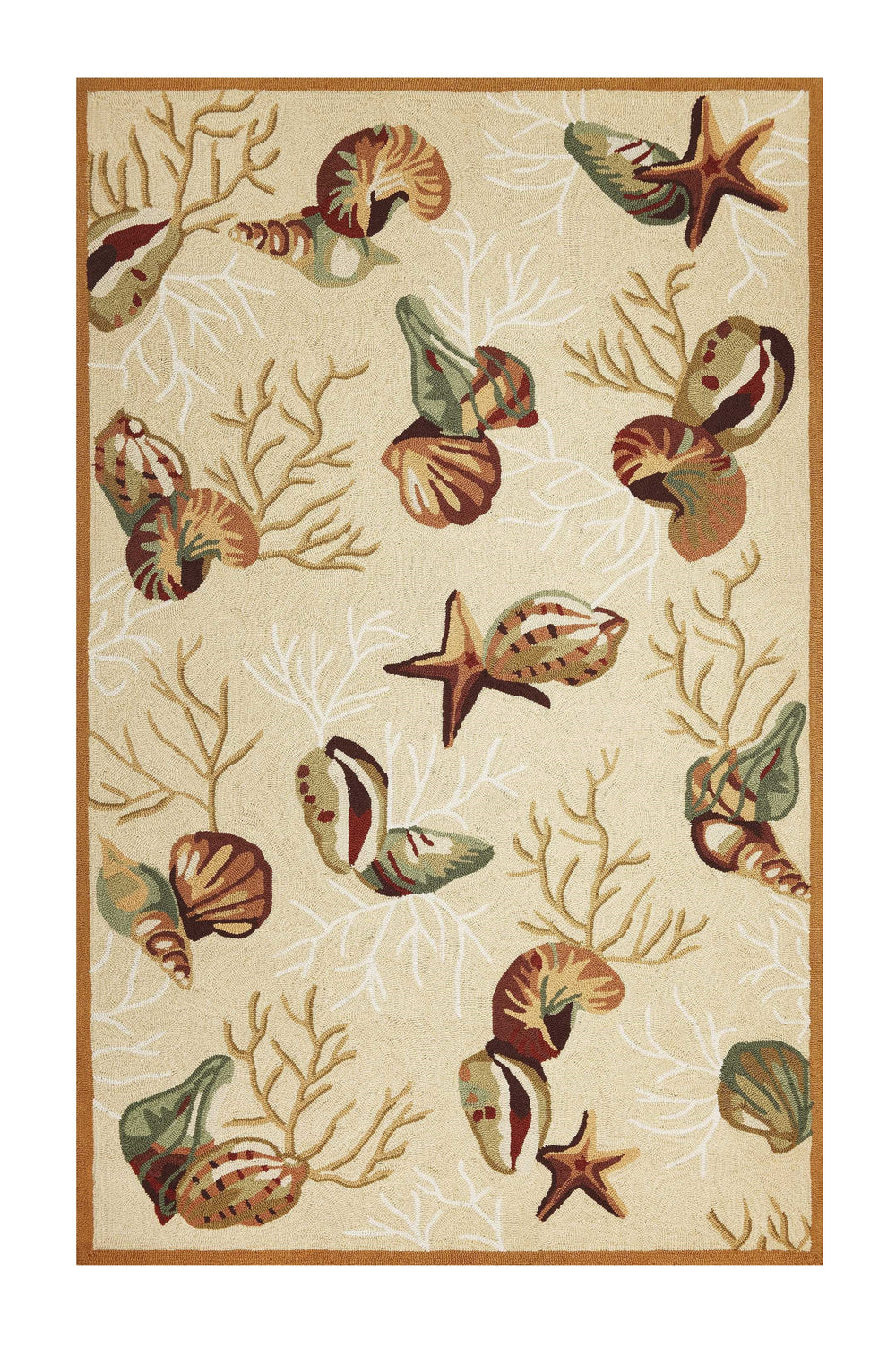 Homeroots 7' X 9'  Polyester Beige Area Rug  Polyester 349829
