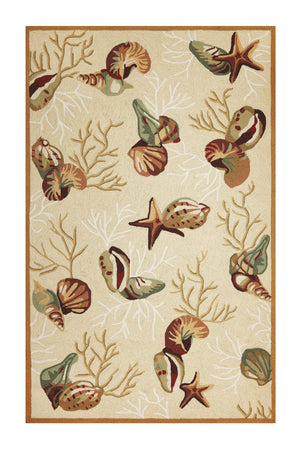 Homeroots 7' X 9'  Polyester Beige Area Rug  Polyester 349829