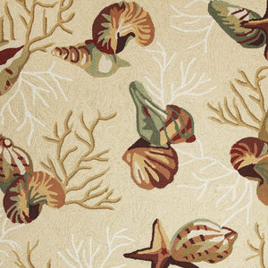 Homeroots 7' X 9'  Polyester Beige Area Rug  Polyester 349829