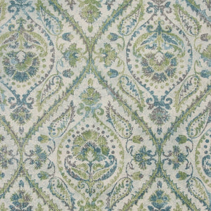 HomeRoots 7' Bold Green, Ivory & Teal Medallion Area Rug - Stylish, Durable, and Low-Maintenance for Any Room 7' X 10' 349847