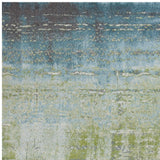 Homeroots 7' X 10' Blue And Green Area Rug  Polypropylene 349860