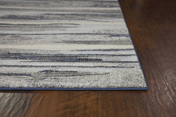 HomeRoots 8' Gray Blue and Black Abstract Area Rug - Modern Design, Durable, Soft, Perfect for Busy Homes 8' X 11' 349863