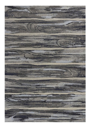 HomeRoots 8' Gray Blue and Black Abstract Area Rug - Modern Design, Durable, Soft, Perfect for Busy Homes 8' X 11' 349863