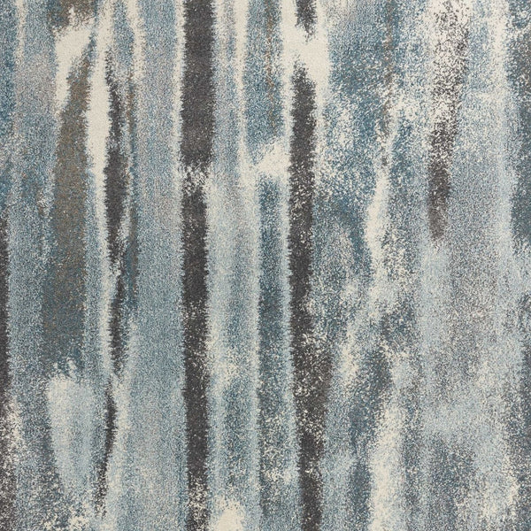 Homeroots 7' X 10' Teal Blue And Gray Blue Abstract Area Rug  Polypropylene 349864