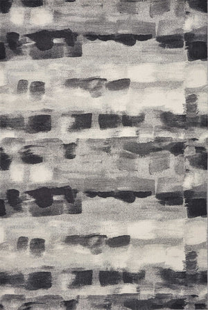HomeRoots 8' Abstract Area Rug in Gray, Black & Ivory - Modern Design for Sophisticated Home Décor and Comfort 8' X 11' 349865