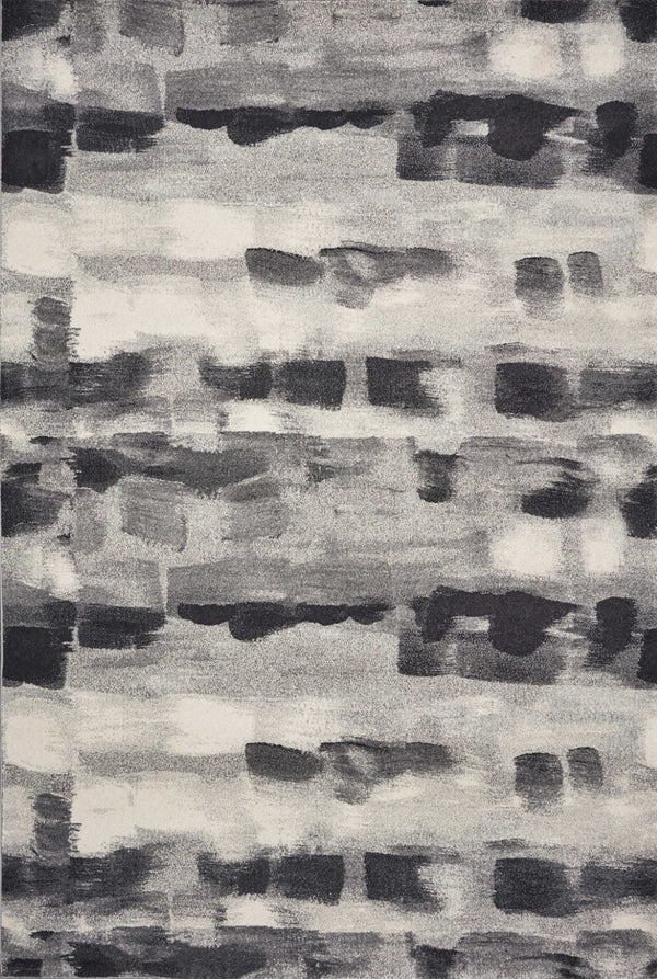 HomeRoots 8' Abstract Area Rug in Gray, Black & Ivory - Modern Design for Sophisticated Home Décor and Comfort 8' X 11' 349865