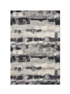 HomeRoots 8' Abstract Area Rug in Gray, Black & Ivory - Modern Design for Sophisticated Home Décor and Comfort 8' X 11' 349865