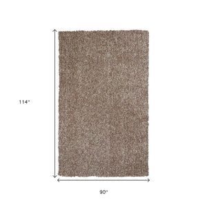 HomeRoots 8' Hand-Woven Beige and Brown Abstract Rug - Artisan Crafted, Cozy, Durable, Perfect for Modern Spaces 8' X 10' 349871