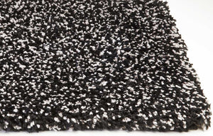 HomeRoots 8' Hand-Woven Black and White Round Rug - Artisan Crafted, Durable, Contemporary Style for Your Home 8' X 10' 349873