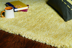 Homeroots 8' X 10' Yellow Heather Indoor Shag Rug  Polyester 349876