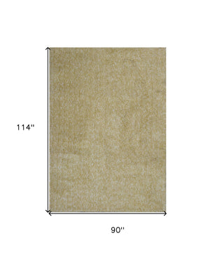 Homeroots 8' X 10' Yellow Heather Indoor Shag Rug  Polyester 349876