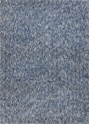 HomeRoots 8' Abstract Indigo and Ivory Shag Area Rug - Hand-Woven Plush Design for Modern Cozy Spaces 8' X 10' 349879