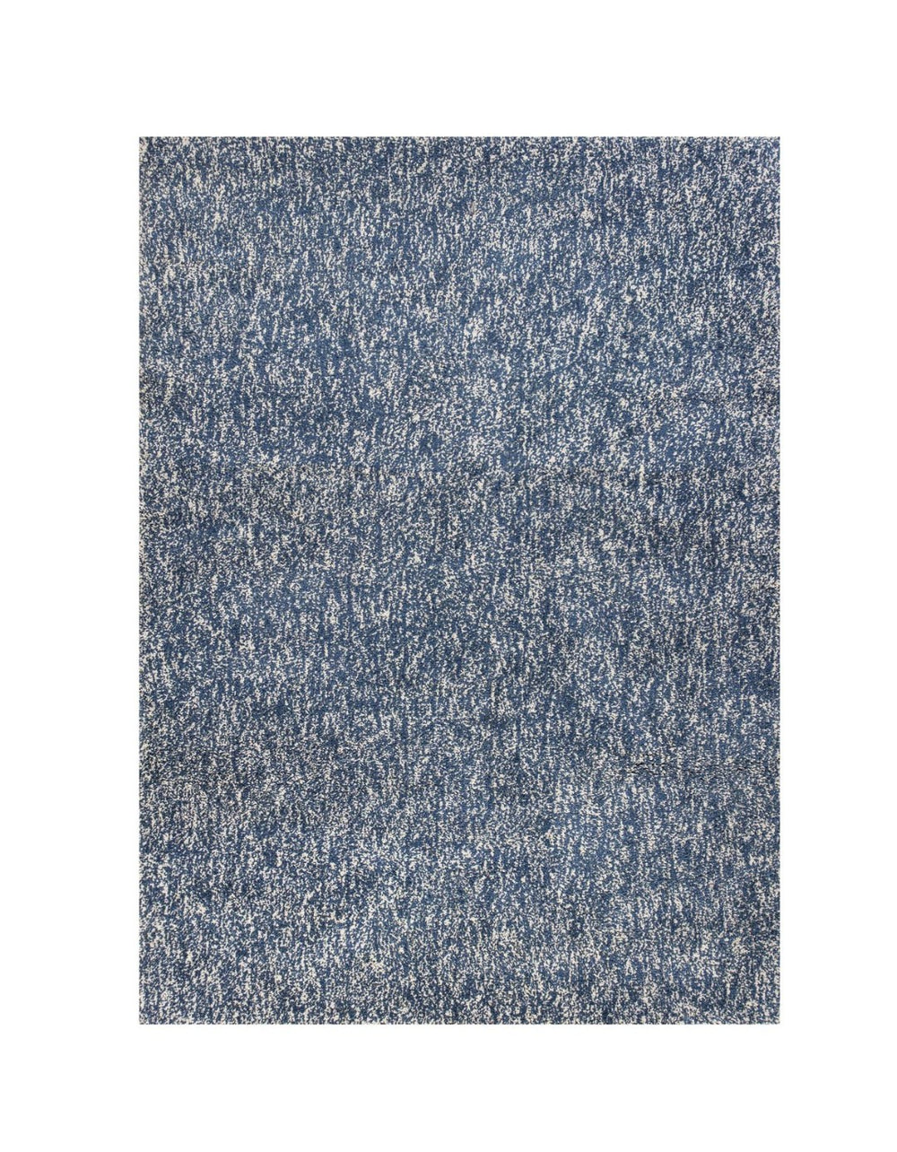 HomeRoots 8' Abstract Indigo and Ivory Shag Area Rug - Hand-Woven Plush Design for Modern Cozy Spaces 8' X 10' 349879