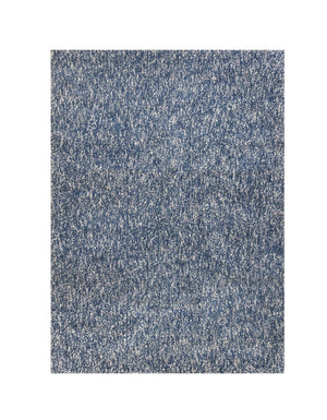 HomeRoots 8' Abstract Indigo and Ivory Shag Area Rug - Hand-Woven Plush Design for Modern Cozy Spaces 8' X 10' 349879