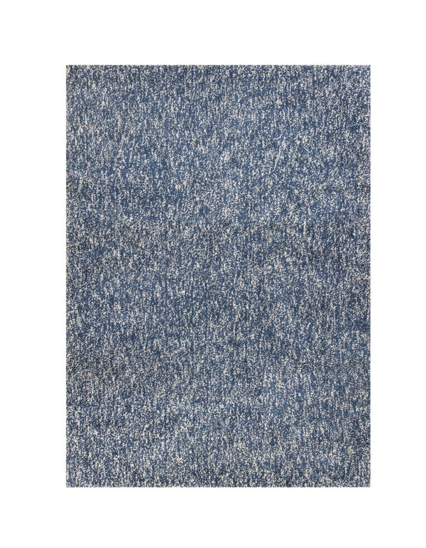 HomeRoots 8' Abstract Indigo and Ivory Shag Area Rug - Hand-Woven Plush Design for Modern Cozy Spaces 8' X 10' 349879