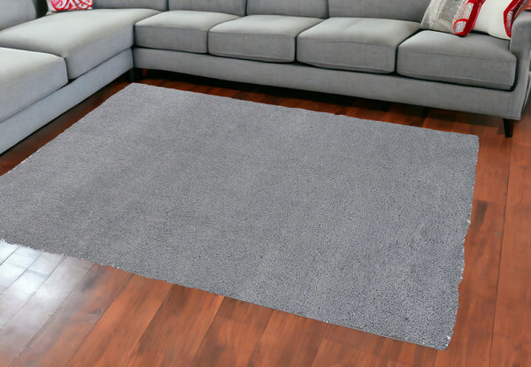 Homeroots 8' X 10' Grey Indoor Shag Rug  Polyester 349882