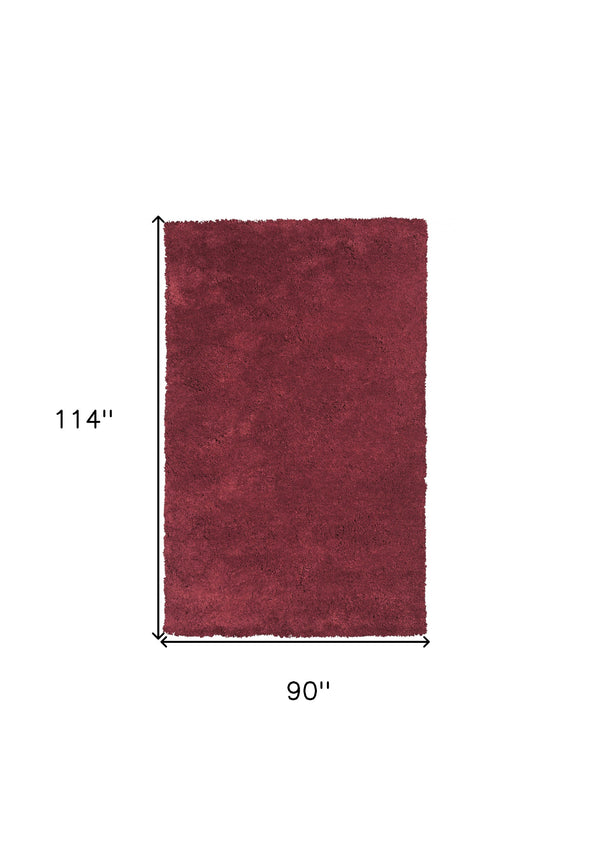 Homeroots 8' X 10' Polyester Red Area Rug  Polyester 349883