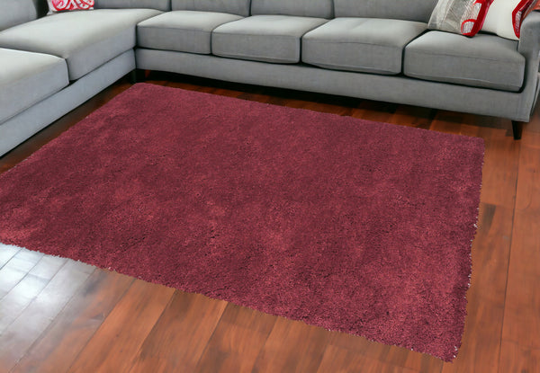 Homeroots 8' X 10' Polyester Red Area Rug  Polyester 349883