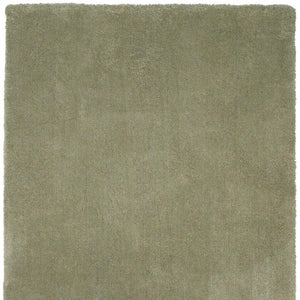 HomeRoots 8' Sage Shag Hand Woven Area Rug - Luxurious Plush Pile for Warmth, Style, and Noise Reduction in Homes 8' X 10' 349887