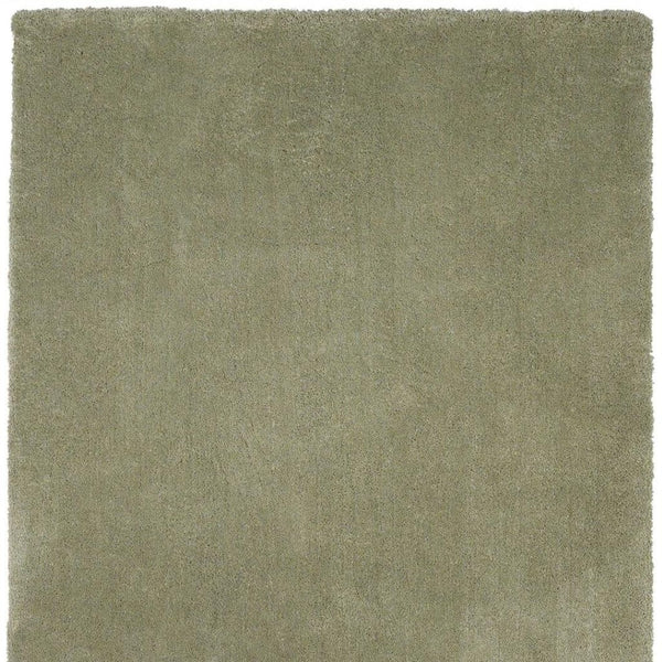 HomeRoots 8' Sage Shag Hand Woven Area Rug - Luxurious Plush Pile for Warmth, Style, and Noise Reduction in Homes 8' X 10' 349887