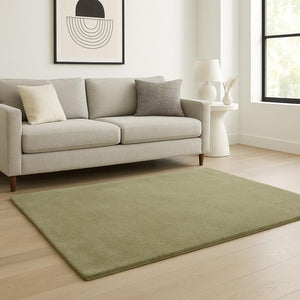 HomeRoots 8' Sage Shag Hand Woven Area Rug - Luxurious Plush Pile for Warmth, Style, and Noise Reduction in Homes 8' X 10' 349887