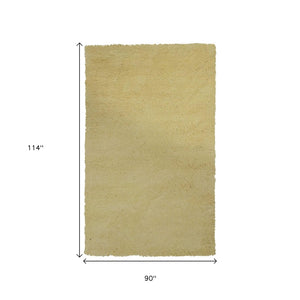 HomeRoots 8' Hand-Woven Canary Yellow Round Rug – Artisan Crafted, Durable, and Stylish for Any Space 8' X 10' 349889